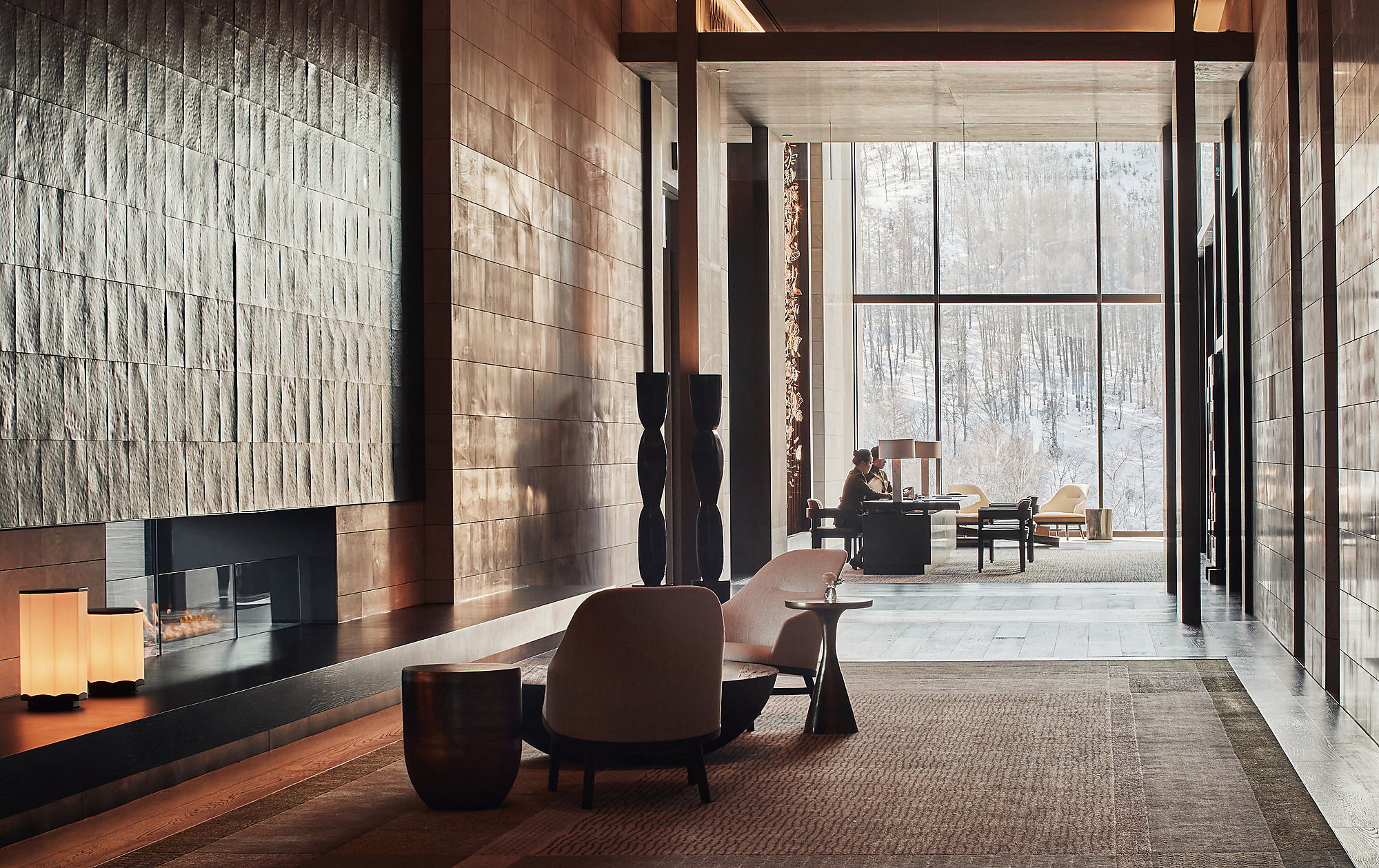 Interior photograph of Park Hyatt Niseko Hanazono by Peter Bennetts